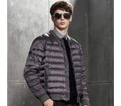 Fitaylor-Chaqueta de plumón ultraligera para hombre, Parka cálida de plumón de pato blanco 90%, uniforme de béisbol con cuello levantado, prendas de vestir con cremallera, invierno S