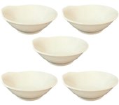 Juego de cuencos pequeños Yamaki Pottery Tonsui de 5 cm de largo x ancho x alto. Apto para microondas y lavavajillas. Fabricado en Japón. Blanco. 5 13,5 12,5 (Arena blanca