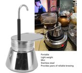 Cafetera Olla de Acero Inoxidable Tipo Italiano Gran Capacidad Peso Ligero Cafetera Portátil Estufa