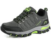 Botas casuales para hombre, estilo de pareja, de caña baja, para senderismo al aire libre, con punta redonda, botas para motocicleta y todoterreno, para senderismo 35 negro