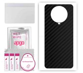 apgo Protective Skin Sticker for the back compatible with Xiaomi Poco X2, Wrap Film, Foil, Vinyl - Pattern Carbon Black