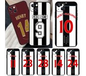 Funda con número de estrella de fútbol para iPhone 12, 11, 13 Pro Max, X, XR, XS Max, 7, 8 Plus, SE 2020, 12 Mini, 13 Mini iphone 5 5S