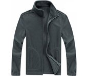 Chaquetas casuales para hombres sudadera sudadera abrigos térmicos chaquetas sólidas y abrigos cuello de soporte M negro