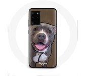 Coque pour Samsung Galaxy S11 Plus Chien Pitbull Blanc gris