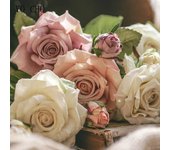 2 cabezas Vintage rosas grandes flores de seda artificiales rama flor grande seda peonía blanca flores falsas otoño decoración del hogar centros de mesa de boda decoración 3pcs/set blanco