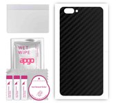 apgo Protective Skin Sticker for the back compatible with Cubot Rainbow 2, Wrap Film, Foil, Vinyl - Pattern Carbon Black