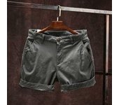 Pantalones cortos de playa para hombre, cintura elástica de tiro medio, pantalones cortos casuales, diseño de bolsillos de color sólido, pantalones cortos cargo 29 caqui