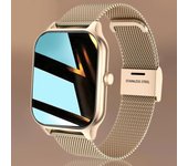 2023 nuevo reloj inteligente con llamada Bluetooth para hombres y mujeres, ritmo cardíaco durante el sueño, presión arterial, reloj inteligente deportivo, reloj inteligente a la moda para mujer Silica gel color rosa