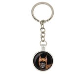 Bóxer, Bóxer Alemán III - llavero con tu foto, adorno para llaves, colgante para bolso de la marca Art-Dog plata