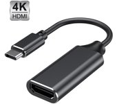 Cable adaptador USB 3.1 tipo C a HDMI OTG de YurKem, 4K HD TV, convertidor para Samsung Note 8, S8, S9, teléfono, portátil, monitor de TV conectado negro
