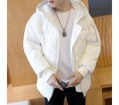 Chaqueta Abrigos Espesar Cálido Chaquetas De Invierno Parka Masculina Con Capucha Outwear Chaqueta Acolchada De Algodón Ropa De Hombre XXXXL negro