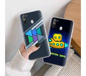 Funda de TPU de Geometry Dash para iPhone XR 7 8 14 15 11 12 13 X XS Pro Max Xiaomi Redmi 13C Note 9 Samsung A22 S23 S24 Ultra Plus VIVO Samsung A23 cuero de búfalo