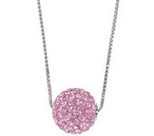 Les Trésors De Lily [R6052] - Collier Argent artisanal 'Sissi' rose argenté rhodié (cristal) - 12 mm