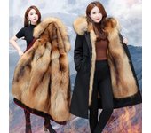 Parka de invierno súper gruesa para mujer, chaqueta gruesa y cálida con capucha, chaqueta acolchada larga, chaqueta cálida para la nieve XS