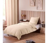 Parure de draps 3 pièces  Noah  Gaze de Coton pour lit 1 Place - Gaze de coton Naturel