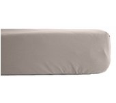 Drap housse percale pur coton 80 fils/cm² Vent du sud - Lin - 180 x 200 cm bonnet de 35 cm