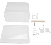 Jaula transportadora para hámster, portátil, para animales pequeños, estuche de viaje, acrílico transparente, multifuncional, para mascotas