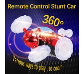 Coche de acrobacias con Control remoto, coche de juguete RC con luces LED intermitentes, caída de 360 ​​grados para niños, niñas y niños