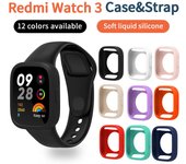 Funda de silicona para Redmi Watch 3, carcasa de protección activa, pulsera, correa de repuesto para Xiaomi Redmi Watch3 Lite, funda protectora Redmi Watch 3 Active