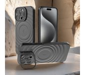 Funda de teléfono con montura de lente ajustable magnética para iPhone 16, 15, 14, 13 Pro Max Plus, con cargador inalámbrico Magsafe, cubierta de silicona suave For iPhone 16 Pro Max