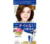 Dariya Salon de pro Unscented Hair Color Fast Dyeing Cream (for Graying Hair) 3 Lighter Light Brown 40g+40g (Quasi-drug) Graying Hair Cream Colorant f