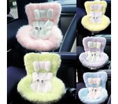 Asiento de seguridad para muñeco de peluche Kawaii Labubu, asiento de seguridad para coche, aromaterapia, decoración, adorno para coche, regalos. A10