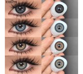 EYESHARE Nuevas lentes de contacto de colores de moda Lentes de contacto naturales negros Lentes de contacto hermosos de café rosa Lentes de contacto marrones Lentes de contacto grises 1 par
