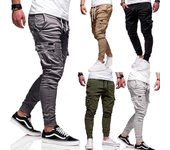 Pantalones deportivos para hombre, pantalones chinos, pantalones vaqueros tipo jogger, pantalones cargo, pantalones para correr, pantalones de entrepierna baja 2XL caqui