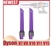 Herramienta de limpieza de grietas de tuberías para aspiradoras Dyson V7, V8, V10, V11 y V15, repuestos, cabezal de succión con luz LED.