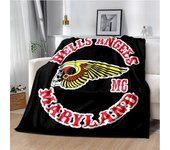 Manta con el cartel de MC de Hells Angels de Napakalambot, manta suave para el hogar, dormitorio, cama, sofá, picnic, viajes, oficina, manta para niños 30x40in