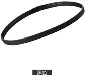 1 unidad de diadema deportiva para hombres y mujeres, bandas elásticas antideslizantes de silicona para el cabello para Yoga, banda para el sudor antideslizante para deportes al aire libre, seguridad deportiva negro