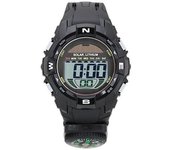 J-AXIS ACY20-BK unisex (Brújula digital CYBEAT Llama solar negra) Reloj Redondo Digital Negro