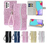 Cartera de cuero caso para Samsung Galaxy A12 A13 A22 A32 A50 A51 A52 A53 A70 A71 A72 A73 S22 Ultra S22 Plus S21 FE S20 FE S10 Plus Galaxy A53 5G negro