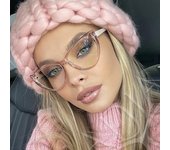 Montura de gafas para mujer, estilo ojo de gato, color rosa, bonitas, monturas ópticas para gafas de plástico para mujer, decoración de moda negro