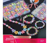 Juguetes educativos de cuentas hechos a mano para niños: Kit de pulsera trenzada DIY para niñas