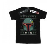Star Wars Mens Boba Fett Christmas T-Shirt L negro