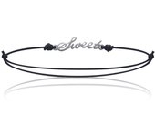 Les Trésors De Lily [K5899] - Bracelet Argent 'Sweet' argenté noir - 20x5 mm plata