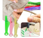 Máquina de coser de piezas Enhebrador de agujas tipo pez Máquina de enhebrado rápido de agujas Máquina de enhebrado automático de hilo de coser One Size verde