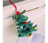 Colgante para árbol de Navidad, llamativo colgante de Navidad de ganchillo exquisito para decoración del hogar y el coche Christmas Tree