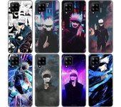 Funda de Anime Jujutsu Kaisen Satoru Gojo para Samsung Galaxy A12, A02S, A22, A32, A52, A72, A71, A51, A41, A31, A21, A11, A50, A70, A10, A20S Samsung A41