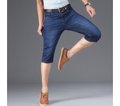 Pantalones cortos de negocios para hombre, de cintura alta, ajustados, elásticos, sueltos, relajados, pantalones cortos finos de verano para niño 28
