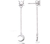 Les Trésors De Lily [R1733] - Boucles Argent 'Cléopatra' argenté (rhodié) - 45x8 mm plata