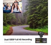 3 cámaras Dash Cam Multi-idioma claro espejo retrovisor para coche videocámara de grabación de vídeo ancho negro