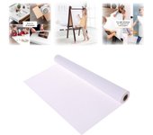 Rollo de papel de dibujo blanco de 45 x 1000 cm para niños, tablero de pintura y bocetos artísticos.