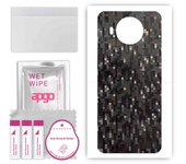 apgo Protective Skin Sticker for the back compatible with Nokia 8.3 5G, Wrap Film, Foil, Vinyl - Pattern Carbon Black Pixel