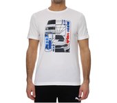 Puma BMW Motorsport Graphic Tee, Camiseta blanca para hombre S blanco
