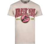 Jurassic Park Camiseta de algodón para entrenamiento de supervivencia para hombre M arena