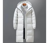 Chaquetas largas de invierno para hombre, con capucha, informales, de plumón de pato, de calidad, resistentes al viento, cálidas, para exteriores, para invierno 4XL negro