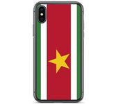 Coque iPhone - Drapeau Suriname - Souple - Protección completa - Multicolore - Compatible iPhone XS