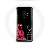 Funda para Samsung Galaxy S9 El Juego del Calamar Máscaras Triángulo Cuadrado y Círculo